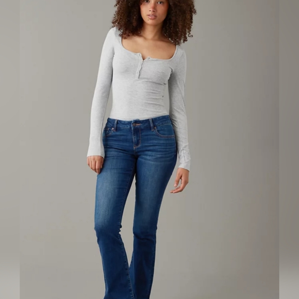 American Eagle Womens Lowrise Curvy Kick Boot Jeans 20 Reg